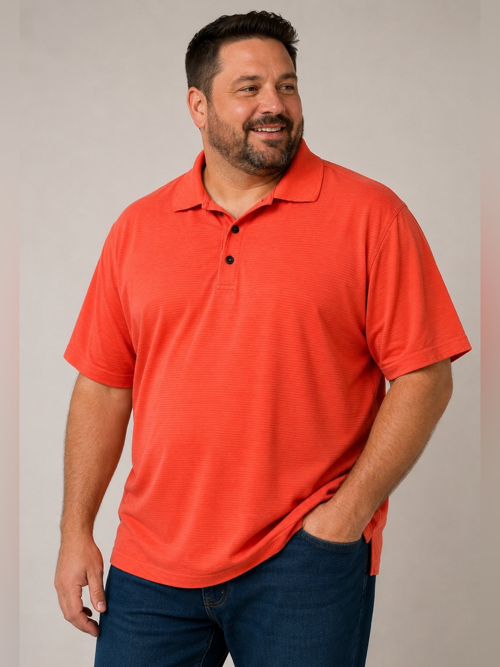 Lululemon Metal Vent Tech Polo Men’s Size XXL Orange/Coral